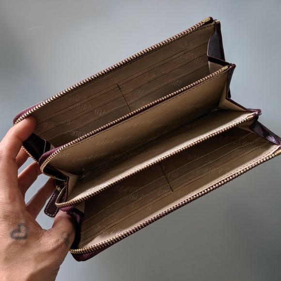 Gold Pfeil brown and gold wallet for women - Picture 4 of 6